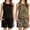 Black + Leopard, variant on Avidlove 2 Pack Women's Pajamas Sets Tank Tops and Ruffled Shorts Sleepwear Comfy Sleeveless Pjs Nightwear with Pockets Loungwear