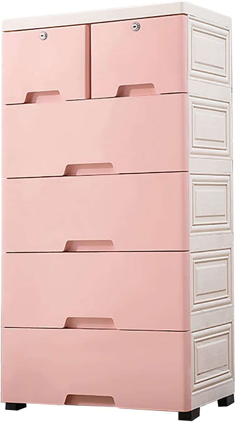 Plastic Drawers Organizer Plastic Dressers with Drawers Pink Tall Plastic Drawers Dresser Closet Dressers with Drawers for Kids Girls Boys Baby Dresser Bedroom