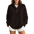 thumbnail image 2 of Turilly Womens Sweater Warm High Collar Long Sleeve Pullover with Button Placket for Autumn Winter Layering, 2 of 6
