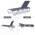 thumbnail image 3 of Kozyard Patio Chaise Lounge Chair - Full Flat Alumium & Resin Legs, Outdoor Reclining Adjustable Chair for Sunbathing, Perfect for Beach, Patio, Lounge Set or Patio Table (1 Pack Gray W/O Table), 3 of 4