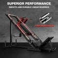thumbnail image 6 of Jelens 1100lb Leg Press Machine，Hack Squat Machine with linear bearings for Home Gym，with 220 LB Weight Plate Combo for Strength Training,Red, 6 of 9