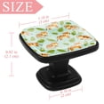 thumbnail image 3 of 4 Pcs Square Cabinet Handle Cupboard Knob Drawer Pulls Handle Tiger Drawer Knobs with Screws Furniture Decoration, 3 of 5