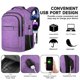 thumbnail image 2 of Mochila de viaje Lapsouno extra grande de 17,3" con puerto USB, color morado, 2 of 8