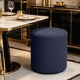 thumbnail image 6 of Waterproof Round Ottoman Slipcover, Stretch Stool Cover, Soft Fabric Protector for Vanity, Bedroom, Living Room, Washable (1-Pack), 6 of 6