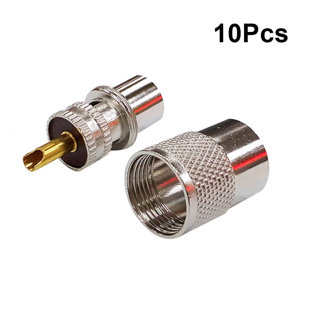 10Pack PL259 Coax Connectors PL259 UHF Male Solder Coax Connectors with