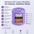 thumbnail image 3 of Filter shower head replacement cartridge - compatible with filter shower heads - reduces chlorine, heavy metals, and impurities, making skin softer and hair smoother, 3 of 4