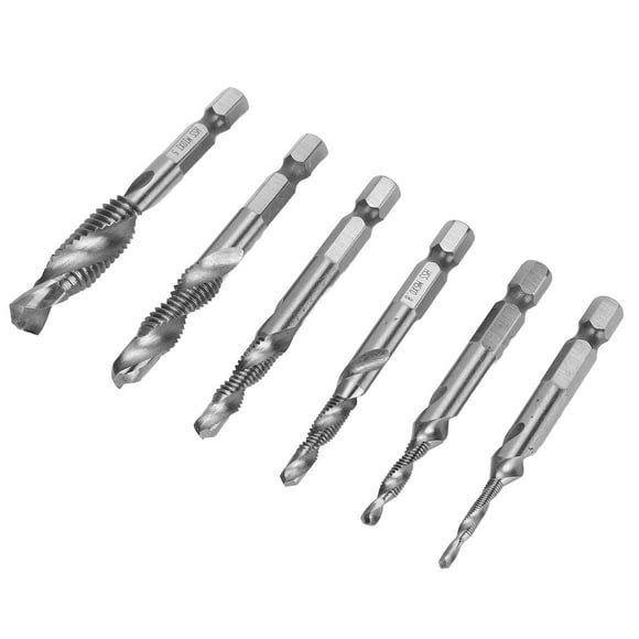 Drill Tap, High Hardness Rustproof Various Sizes Drilling Taps Spiral Flute  For Chamfering For Tapping