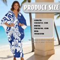 thumbnail image 7 of Xoenoiee Polynesia Hibiscus Pattern Kaftan Dresses for Women Monstera Palm Leaves V-Neck Moo Moos Caftan Plus Size Batwing Sleeve Beach Cover Up Summer Maxi Dresses Resort Wear, 7 of 7
