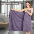 thumbnail image 4 of Covina Home 8 Pcs Bath Towel Set Dark Purple Microfiber Bathroom Towel Set Ultra Soft Plush Oversized Towels Adult Luxury Bath Sheet, 4 of 8