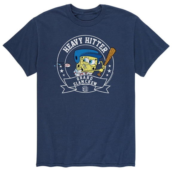 SpongeBob SquarePants - Heavy Hitter Grand Slam Crew - Men's Short Sleeve Graphic T-Shirt
