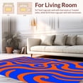 thumbnail image 2 of ODIKA 6' x 9' Machine Washable Non-Slip Area Rug, Op Art Swirl High Traffic Rug, Orange, 397513, 2 of 7