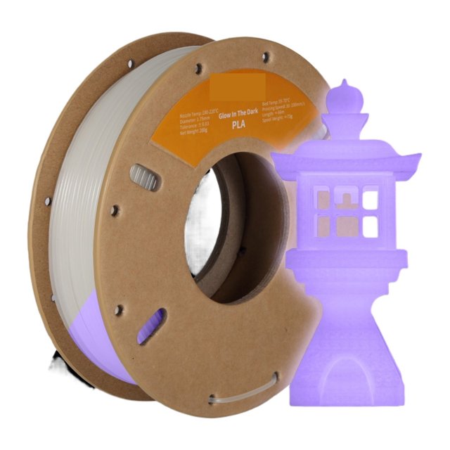 200G Luminous PLA Filament, 1.75mm Glow In The Dark Plastic PLA 1.75mm 3D Printing Materials ,Easy to Use