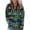 A-Light Blue, variant on Jinhomg Fall Casual Sweat Shirts for Women Vintage Ethnic Style Print Hoodies Lightweight Comfy Long Sleeve Hooded Pullover Daily Wear Light Blue L