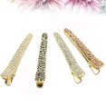 thumbnail image 3 of 4PCS Gold Tone Rhinestone Crystal Pearl Beak Duckbill Alligator Clip Pin Hair Accessories Women Girls (Random Style), 3 of 7
