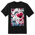 thumbnail image 2 of Plus Size Shirt for Women Black Tops for Women Short Sleeves Shirt for Women Valentine's Day T Shirt Crewneck Shirt for Women XS, 2 of 5