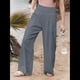 thumbnail image 2 of Pantalones Palazzo de para Mujer Gris XL, 2 of 7