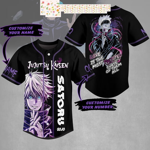 Jujutsu Kaisen Satoru Gojo Personalized Baseball Jersey
