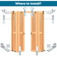 thumbnail image 2 of 18 Pieces Bi-Fold Door Hardware Repair Kit - 2 Pieces Replacement for Bi-Fold Sliding Closet Doors Includes Top & Bottom Bracket, 3/8" Pivot, Guide Wheel, 100mm, 2 of 5