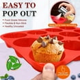 thumbnail image 5 of Walfos Silicone Muffin Pan - 12 Cups Regular Silicone Cupcake Pan, Non-stick Silicone Great for Making Muffin Cakes, Tart, Bread - BPA Free and Dishwasher Safe, 5 of 8