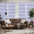 thumbnail image 2 of Ambesonne Paisley Window Curtains, Medieval Motifs, Each 28" W x 84" L, Violet and White, 2 of 5