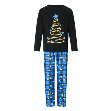 

Christmas Pajamas for Family Star Tree Print Tops + Trousers