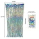 thumbnail image 3 of Herunwer Iridescent Party Streamers Backdrop - Neon Transparent Holographic Tinsel Foil Fringe Curtain, 3 of 6