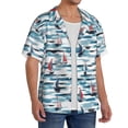 thumbnail image 2 of Sikiie Boat In Ocean Men's Wrinkle Free Untucked Cuban Shirt Business Casual Button Down Shirts Short Sleeve ShirtMedium, 2 of 5