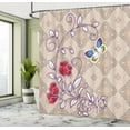 thumbnail image 5 of Ambesonne Floral Shower Curtain, Blooming Flower Retro, 69"Wx84"L, Multicolor, 5 of 5