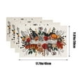 thumbnail image 1 of Halloween Kitchen Mat Set 4 Pcs PVC Linen Placemats 45 cm x 30 cm Non-Slip Double-Sided Table Mats for Coffee or Dining Table, 1 of 5