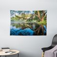 thumbnail image 1 of Willow Tree Tapestry, Mirror Surface of the Pond with a Haze of Fog Branches Stretched over the Water, Wall Hanging for Bedroom Living Room Dorm Decor, 60"W X 40"L,Multicolor, by Ambesonne, 1 of 2