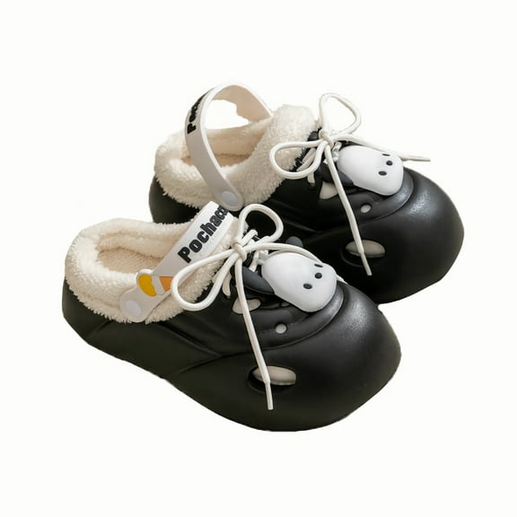 Sanrio Pochacco Indoor home cute non-slip removable plush lining EVA slippers soft sole Anti-Slip garden Shoes 39-40