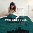thumbnail image 4 of Football Philadelphia Sherpa Throw Blanket,Double Layer Fabric Warm Blankets,Ultra Soft Flannel Blankets for Football Fans Gifts 60" X 50", 4 of 6