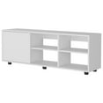 thumbnail image 2 of JERFIT Modern White TV Stand with Storage Cabinet & Open Shelves for Living Room Entertainment Center, 2 of 8