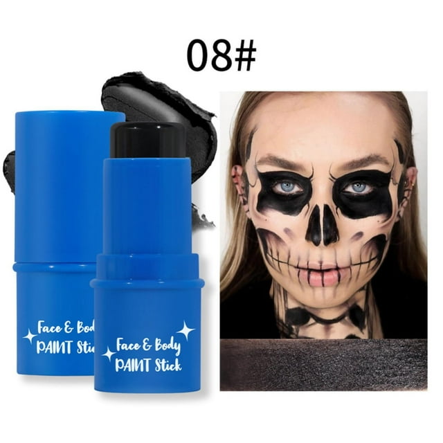Body Paint Balm Border Makeup Face Water Soluble Fluorescent Face Stage Paint Stick Can Be Cleaned Party Carnival Party Color Pens, Makeup White Blusher