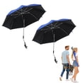 thumbnail image 4 of Lanzxjv 2 Pcs 48 Inch Beach Umbrella with Clamp, 360-degree Adjustable, UPF50+ Large Umbrella for Beach Chair, Patio Chair, Wheelchair, Camping Chair, Golf Carts, 4 of 7