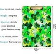 thumbnail image 2 of FMSHPON Vibrant Hand Drawn Shamrocks Clipboard Hardboard Wood Nursing Clip Board and Pull for Standard A4 Letter 13x9 inches, 2 of 6