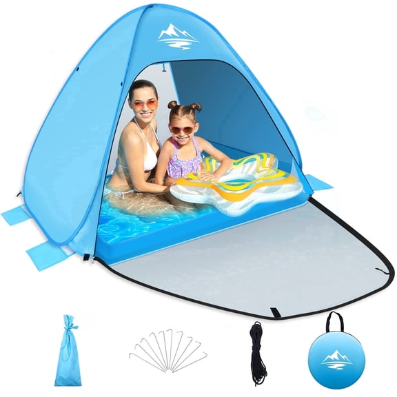 Pop Up Beach Tent, Baby Beach Tent with Mini Pool, Portable Pop Up Baby Beach Tent, UV Protection, Sun Shelter for Toddlers, Picnic, Garden, Beach Shelter