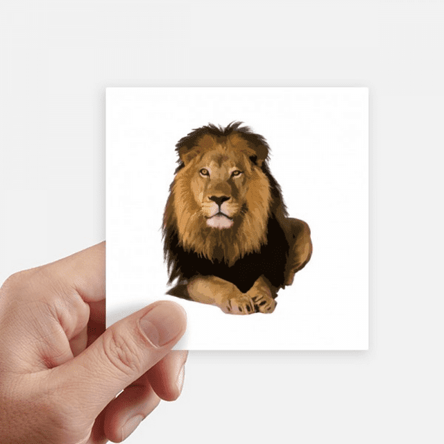 Feline Lions Lie Fierce Art Deco Fashion Sticker Square Waterproof Stickers Wallpaper Car Decal
