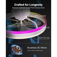 thumbnail image 6 of Lumary 20 Inch Low Profile Smart Ceiling Fan with Light RGBAI LED Flush Mount App and Remote Control Works with Alexa Google White, 6 of 10
