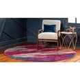 thumbnail image 5 of Unique Loom Lilly Jardin Rug Red/Beige 8' Round Abstract Modern Perfect For Dining Room Entryway Bed Room Kids Room, 5 of 6