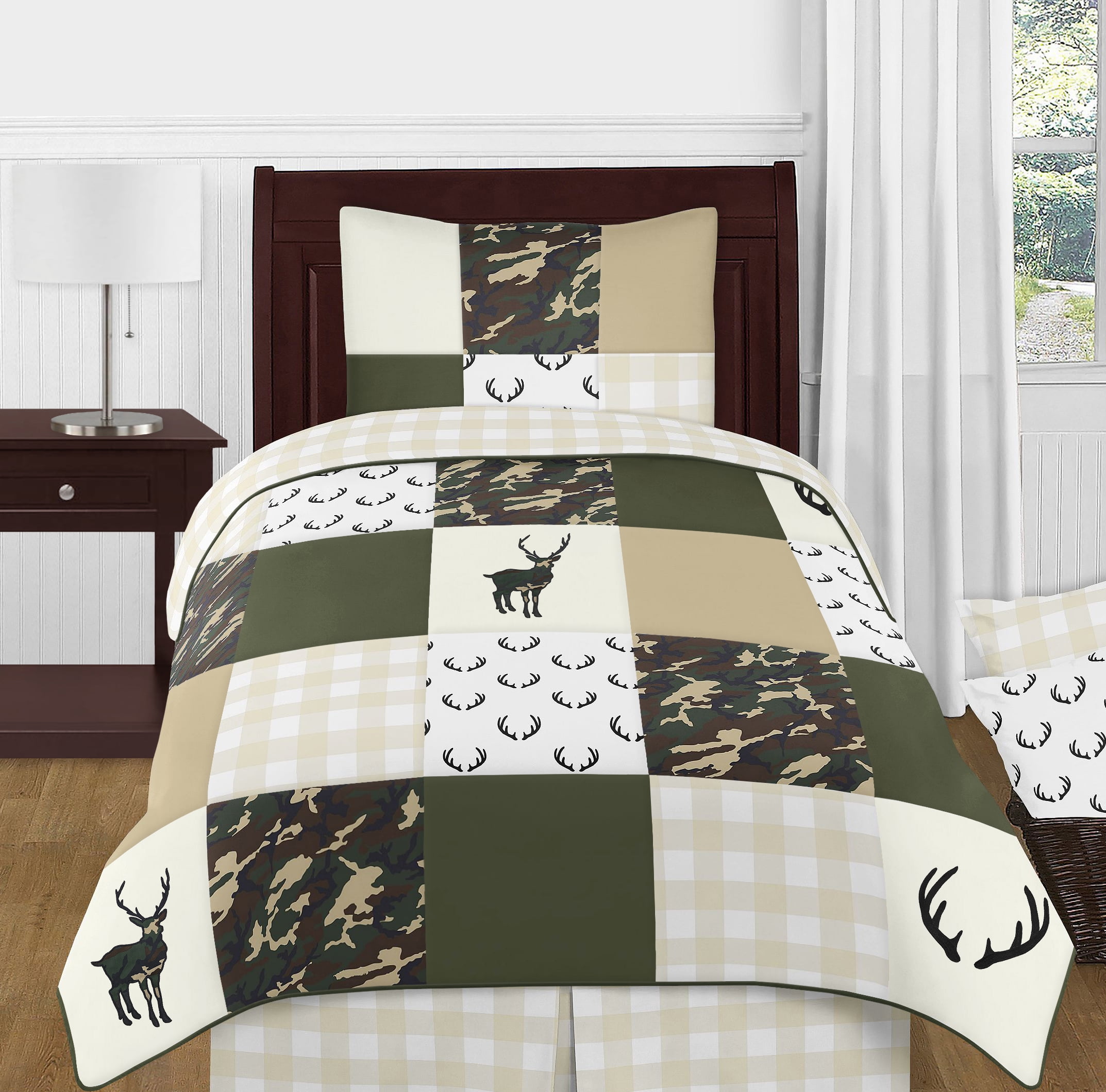 BED IN A BAG SHEET SET WOODS HUNT WOODLAND BROWN CAMO 7pc Queen COMFORTER SET 
