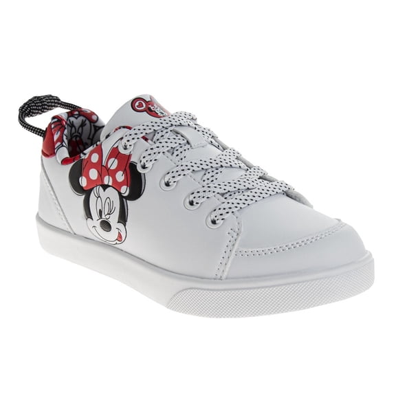 Disney Minnie Mouse Girls Sneakers. (Little Kids Big Kids)White Red, Size: 12