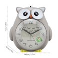 thumbnail image 4 of stanreset Cute Owl Shaped Silent Night Light Alarm Clock Bedside Bedroom Snooze Function Silence Clock for Kids No.3, 4 of 6