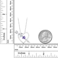 thumbnail image 2 of Gem Stone King 925 Sterling Silver Blue Tanzanite Pendant with Chain Set with Moissanite (0.92 Cttw), 2 of 3