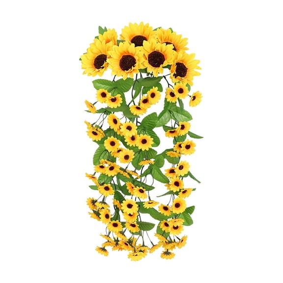 Artificial Hanging Sunflowers for Outdoors Faux Plants for Home Patio Porch Garden Decor, Yellow