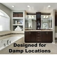 thumbnail image 2 of Meridian 33.75 in. 4-Light Satin Platinum Retro Vanity Light with White Opal Glass Shades, 2 of 3