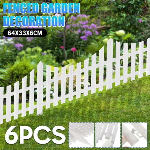 White Plastic Garden Fence