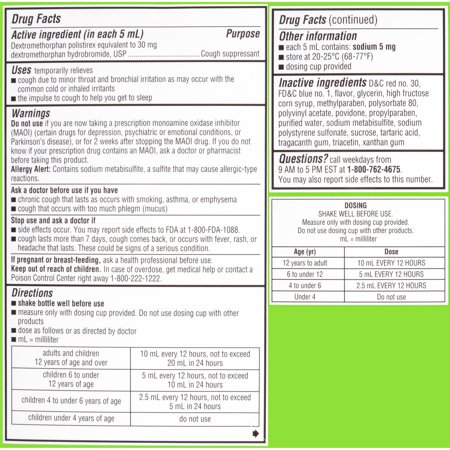 Robitussin® Extended-Release 12 Hour Cough Relief Cough Suppressant Liquid in Grape Flavor 3 fl. oz. Box