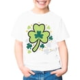 thumbnail image 3 of WOYY Girls St. Patrick's Day Short Sleeved T-Shirt Casual Graphic Tee for Kids, Sizes 3-14, 3 of 3