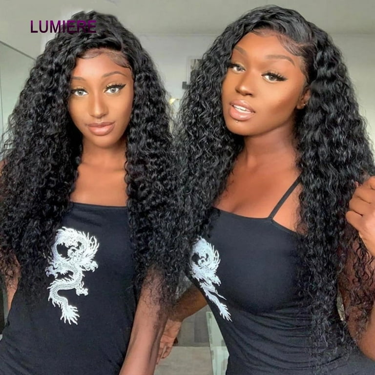 13x4 13x6 Water Wave Lace Front Wigs For Black Women Curly 360 Full Lace  Human Hair Wet And Wavy Loose Deep Wave Frontal Wig